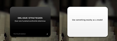 Oblique Strategies Widget