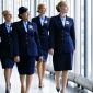 Female Cabin Crew walking along