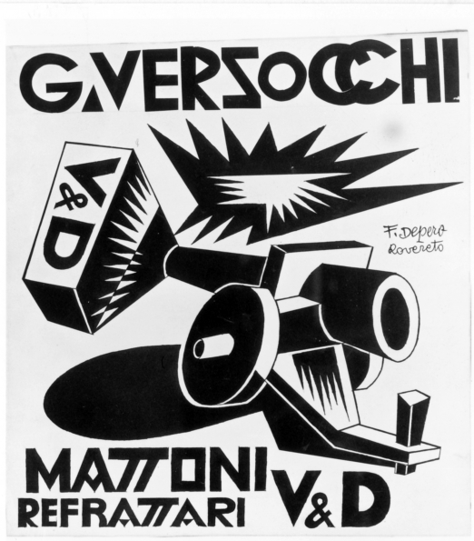1924_Depero_-_Refrattari_Verzocchi_Bozzetto_per_manifesto_pubblicitario_ca_1924