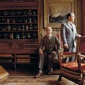 1987_Gilbert_and_George_in_their_London_home_by_Derry_Moore_1987