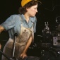 Howard R. Hollem : Lathe operator machining parts for transport planes at the Consolidated Aircraft Corporation plant (1942)