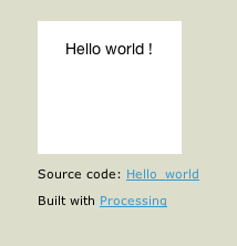 Processing applet